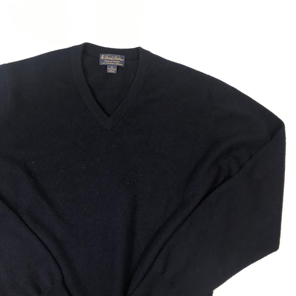 Brooks Brothers 3 Ply Cashmere Sweater V-Neck XL